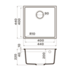 Omoikiri Bosen 44-U-BL 4993595 Кухонная мойка, Tetogranit/черный