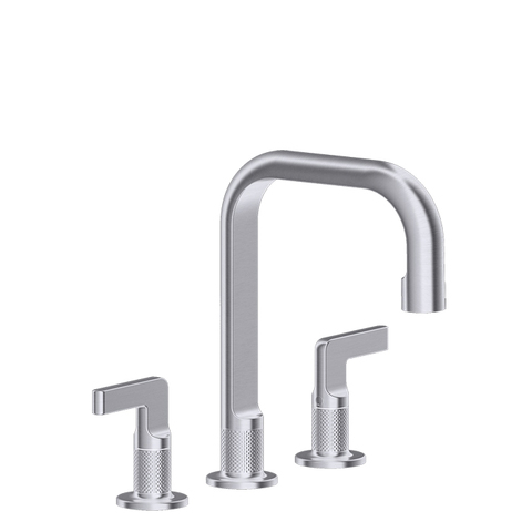 Gessi Inciso 58013#149 Смеситель для раковины на 3 отверстия с донным клапаном, излив 160мм, h=240мм Цвет: finox