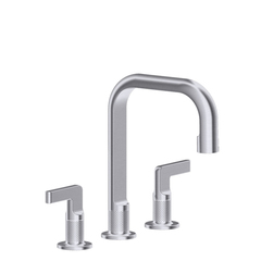 Gessi Inciso 58013#149 Смеситель для раковины на 3 отверстия с донным клапаном, излив 160мм, h=240мм Цвет: finox фото