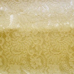 Кружевное полотно корд на трикотажной основе, 240 гр/м2, 150 см, светло-жёлтый