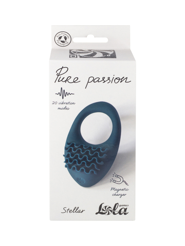 Перезаряжаемое эрекционное виброкольцо Pure Passion Stellar Green 1501-03lola