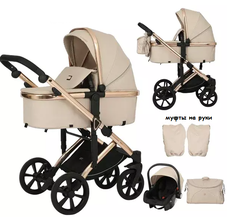 Детская коляска Luxmom 570 3в1 (хаки)
