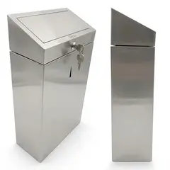 DRIO PB11884 Настенный контейнер мусора Commerical нерж.сталь с антипальчиковым покрытием фото