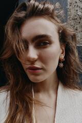 ZARA НАБОР МИНИ-СЕРЕГ-КОЛЕЦ СО ЗВЕЗДАМИ, ЦВЕТ СОСТАРЕННОГО ЗОЛОТА