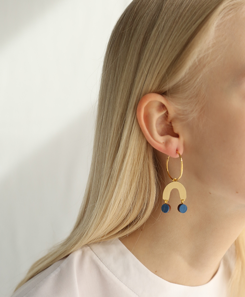 Серьги Miro Hoops Cobalt Blue