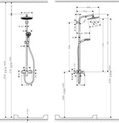Душевая система со смесителем для душа, хром Hansgrohe Crometta S Showerpipe 240 27269000