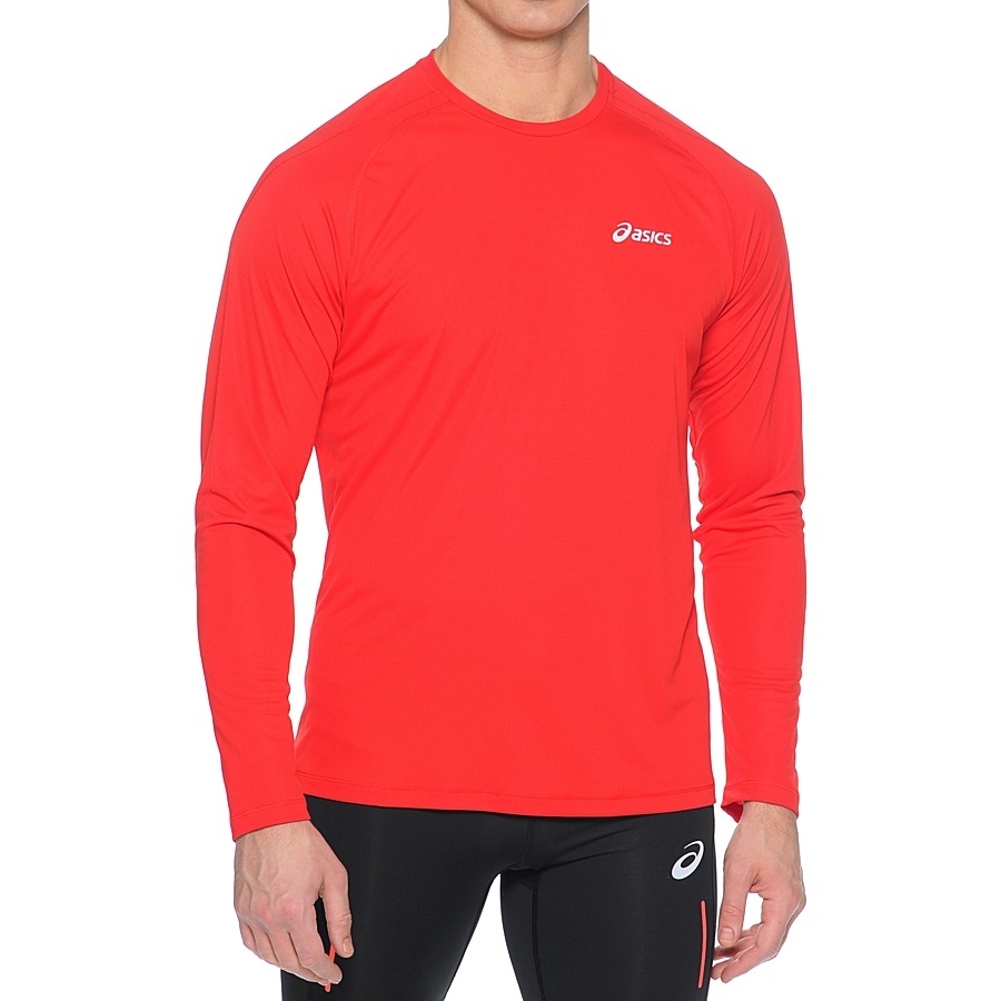 Asics LS Crew Мужская рубашка для бега красная