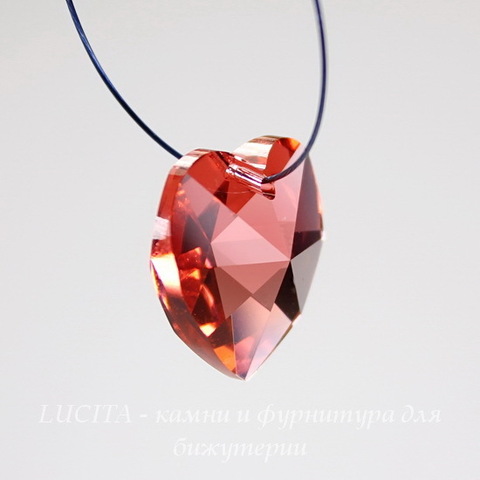 6202/6228 Подвеска Сваровски Сердечко Padparadscha (18х17.5 мм) ()