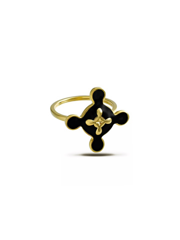 Кольцо Азеллюс, серебро 925, позолота 18k