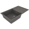 Lemark Imandra 9910035 Кухонная мойка 840 врезная прямоугольная с крылом из кварцгранита цвет: Серый шёлк