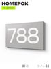 Номер на дверь 788, табличка на дверь для офиса, квартиры, кабинета, аудитории, склада, серая 120х70 мм, Айдентика Технолоджи