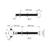 Delabie 749110 Душевой комплект TEMPOSTOP M1/2", через стену 200 ~30сек+ ROUND