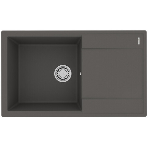 Lemark Imandra 9910035 Кухонная мойка 840 врезная прямоугольная с крылом из кварцгранита цвет: Серый шёлк