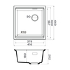 Omoikiri 4997338 кухонная мойка Yoru 42-U-BL Artgranit/черный