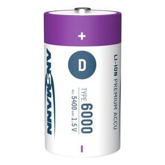 Аккумулятор D/Li-ion ANSMANN 1.5V 6000mAh/2шт