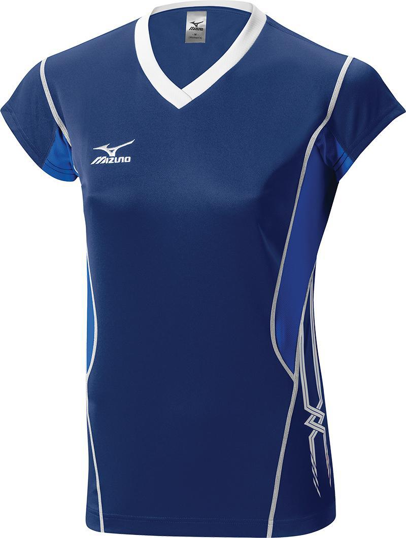 Футболка волейбольная Mizuno Premium W'S Cap Sleeve синяя