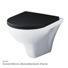 Am.Pm C901700SCmb Gem подвесной унитаз FlashClean с черным матовым сиденьем микролифт