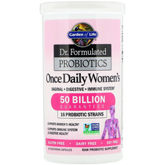 Garden of Life, Разработанные доктором пробиотики, витаминный комплекс Once Daily Women's, 30 вегетарианский капсул