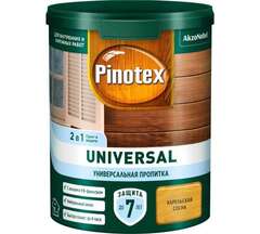 Пропитка защитная для дерева Pinotex Universal 2 в 1 карельская сосна 0,9 л
