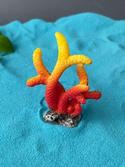 Кораллы, морская звезда, рыба, фигурки декоративные, кукольные миниатюры, набор 6 шт.