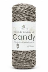 Полиэфирный шнур Candy 3 мм, 200 гр, 100м, серый меланж