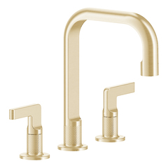 Gessi Inciso 58014#246 Смеситель для раковины на 3 отверстия без донного клапана, излив 160мм, h=240мм, цвет: золото фото