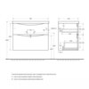 BelBagno Marino MARINO-H60-800-2C-SO-RN-P Тумба под раковину подвесная, 80x45, цвет: Rovere Nature