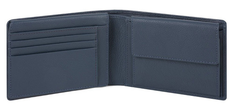 Кошелек мужской Piquadro Akron, синий, кожа натуральная (PU1392AOR/BLU)