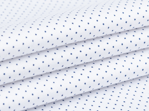 Ткань K POLKA PRT-C001(white-navy)