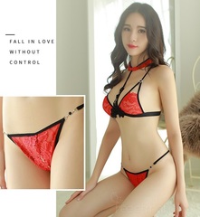 Комплект с декоративными элементами (черно/красный) S/M