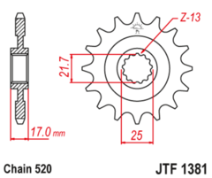 Звезда ведущая JTF1381 15RB