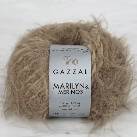 Пряжа Gazzal Marilyn & Merinos 8272 мокко мусс