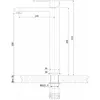 BelBagno KRAFT-LMC-IN-W0 KRAFT Смеситель для накладной раковины без донного клапана, сатин