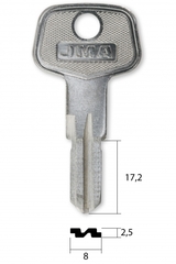 Заготовка автомобильного ключа 10238 (AV3096) BL-2 | BA4R | BT2 (имп.)