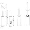 Decor Walther Bar 0856900 Туалетный ершик, цвет: хром