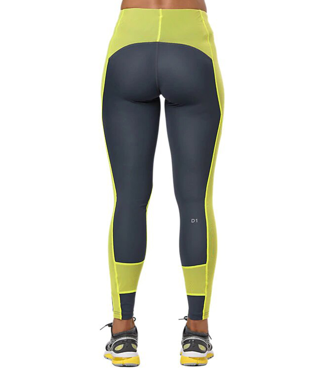 Asics Leg Balance Tight беговые тайтсы женские серые-желтые - 2