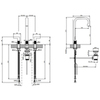 Gessi Inciso 58015#031 Смеситель для раковины на 3 отверстия с донным клапаном, излив 160мм, h=314мм, цвет: хром