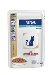 Royal Canin Renal для кошек, паучи с рыбой 85 г кусочки в соусе (Австрия)