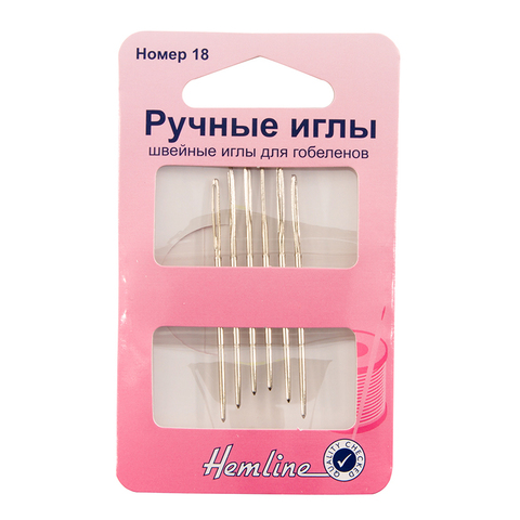 Иглы с закругленным кончиком №18, 6 шт