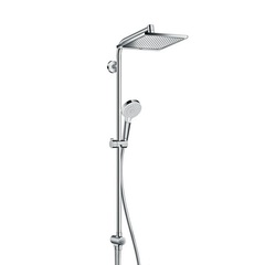 Hansgrohe Crometta E 27289000 Душевая система внешнего монтажа 120,8 см с верхней лейкой 24х24 см фото