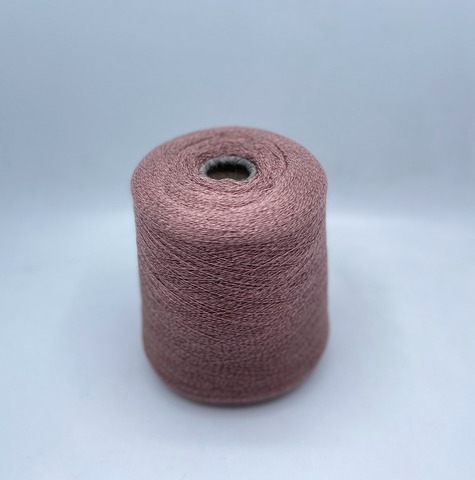 Бобинная пряжа (пр.Италия), art-Col lana , 2/28 1400м/100гр. 50%Меринос 50%Хлопок, цвет-Сухая роза,мулине, арт.30142