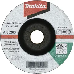 Отрезной диск по камню C30T-BF 125x3 мм Makita A-85260
