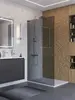 BelBagno UNO-L-1-TB-110-GR-Cr Душевая перегородка универсальная с односторонним входом, стекло графит, профиль хром, 1100x2000 мм