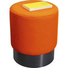 Пуф Jody Orange Mesh Black Ø35 см