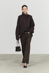 Massimo Dutti Расклешенные брюки, шоколадный