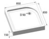 BelBagno TRAY-BB-A-95-15-W Поддон акриловый, квадратный, цвет: белый