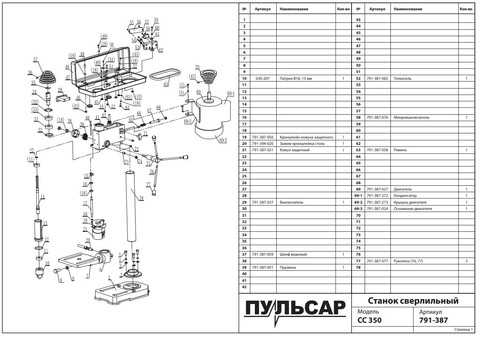 Ручка-рукоятка ПУЛЬСАР СС350 / СС400 /СС500 механизма опускания патрона (791-387-077)