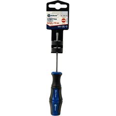 Отвертка Ultra Grip КОБАЛЬТ SL 3,0 х 75 мм CR-V, двухкомпонентная рукоятка (646-225)