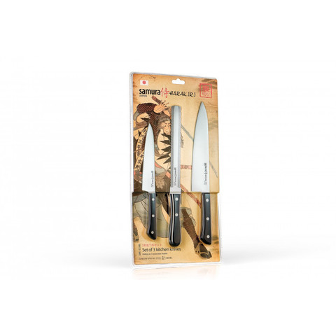 Набор из 3-х ножей Samura Harakiri SHR-0230B/K