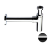 Remer 958LCFP Сифон для раковины латунный 1 1/4", цвет: черный хром брашированный
